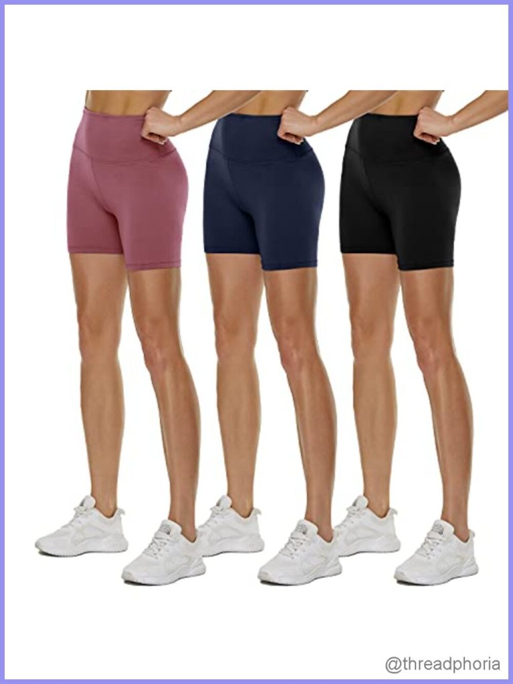 High Waisted Biker Shorts Spandex Tummy Control Workout Shorts